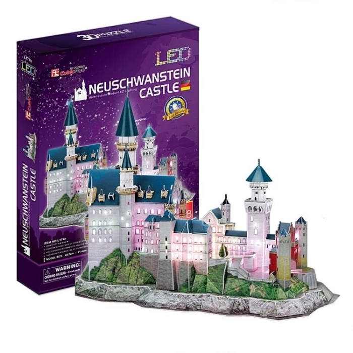 CubicFun Neuschwanstein Kalesi Led Işıklı 3D Puzzle