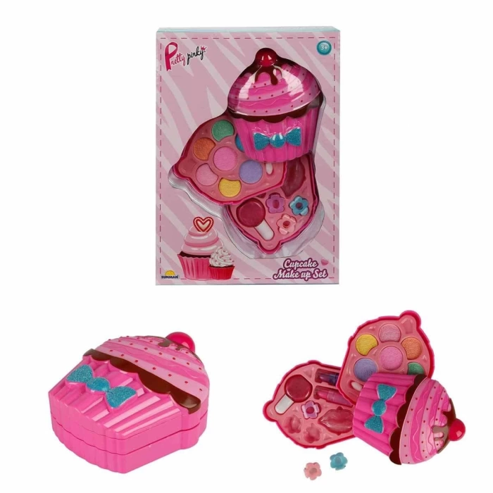 Cupcake Şekilli 2 Katlı Makyaj Güzellik Seti