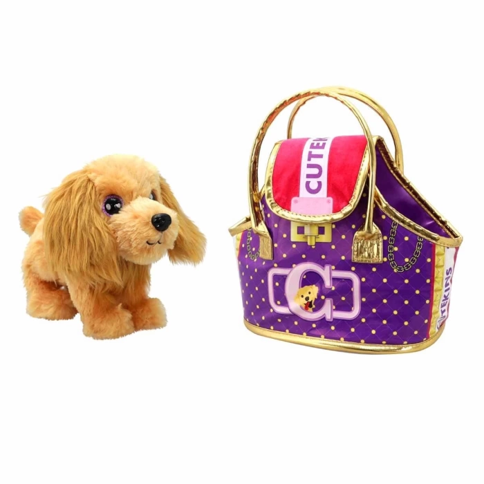 Cutekins Taşıma Çantalı Peluş Köpek