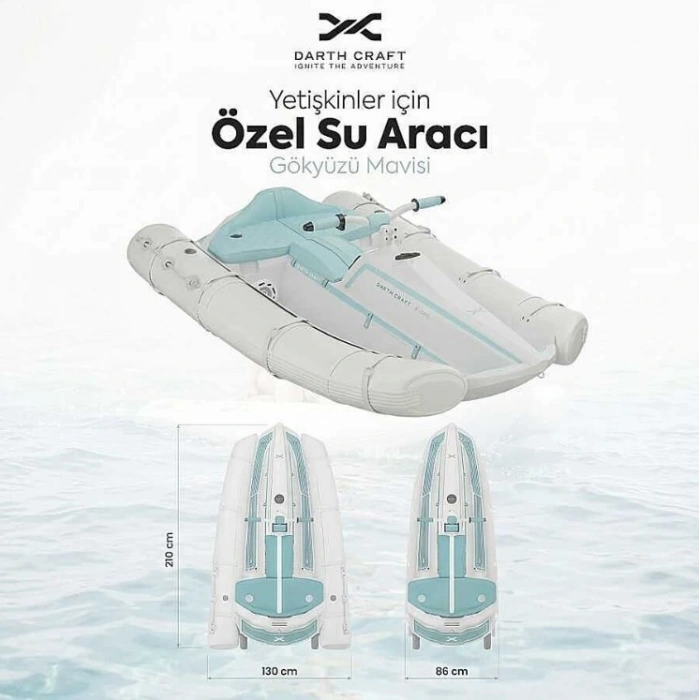 Darth Craft E210-BL Katlanabilir Elektrikli Şişme Bot - Yetişkin Modeli