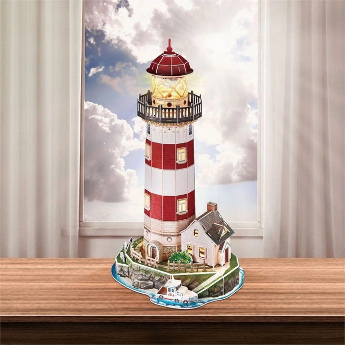 Deniz Feneri 3D Puzzle Led Işıklı