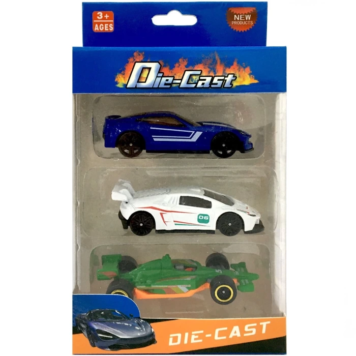 Die Cast Kutulu 3lü Metal Araba