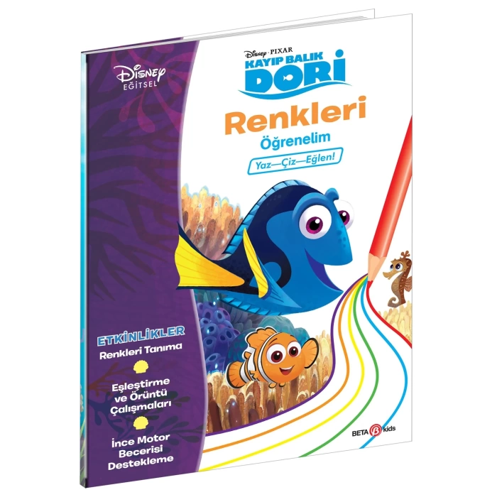 Disney Kayıp Balık DORİ Renkleri Öğrenelim Yaz-Çiz-Eğlen!