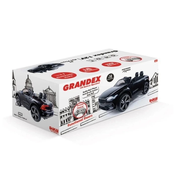 Dolu Grandex Akülü Araba Siyah 12 Volt