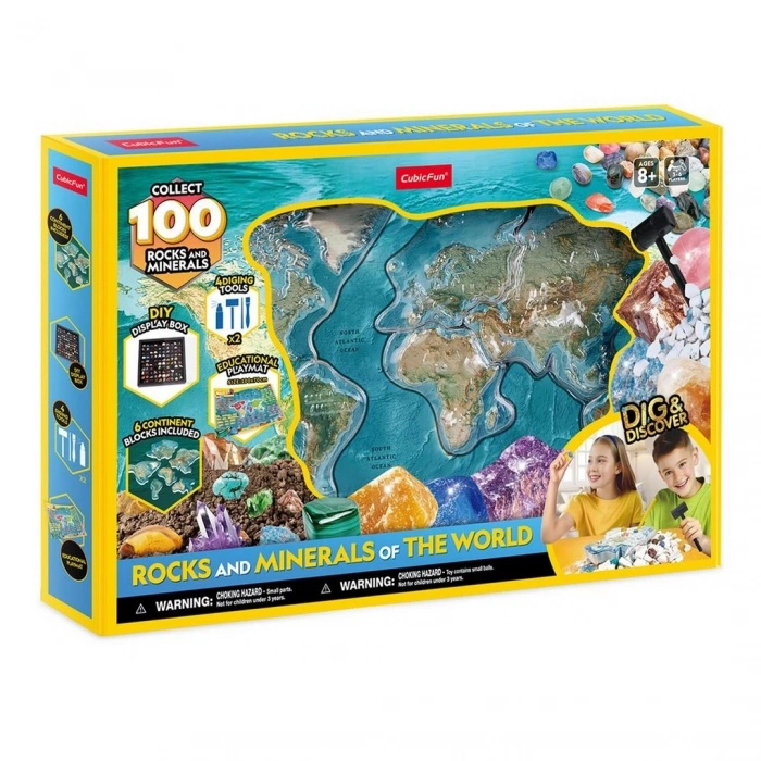 Dünyanın Kayaları ve Mineralleri Araştırma Seti 3D Puzzle