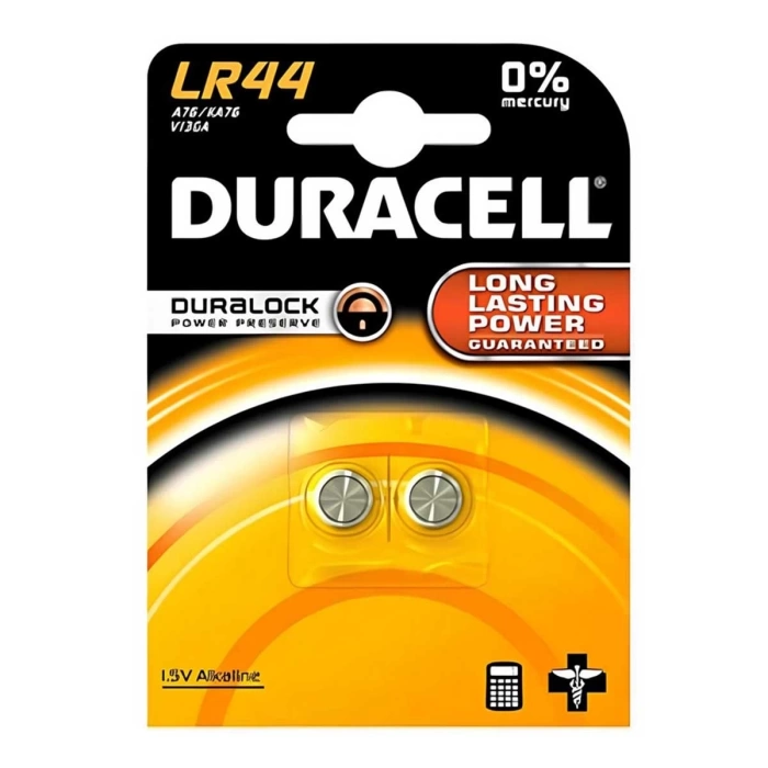 Duracell Düğme Pil LR44 2 li 1.5 Volt