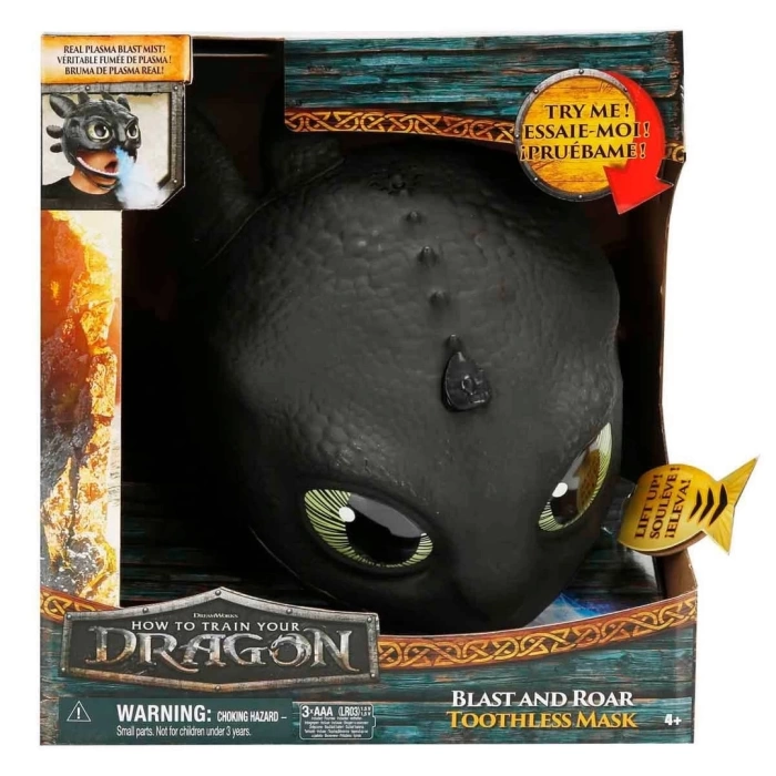 Ejderhayı Nasıl Eğitirsin? Toothless Sesli ve Işıklı Maske 38 cm