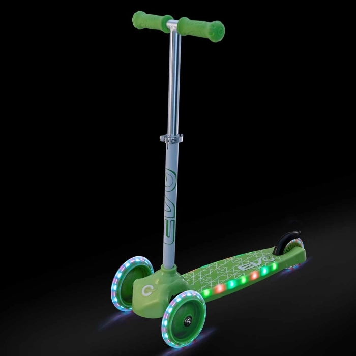 Evo 3 Tekerlekli Moven Groove Işıklı Yeşil Scooter