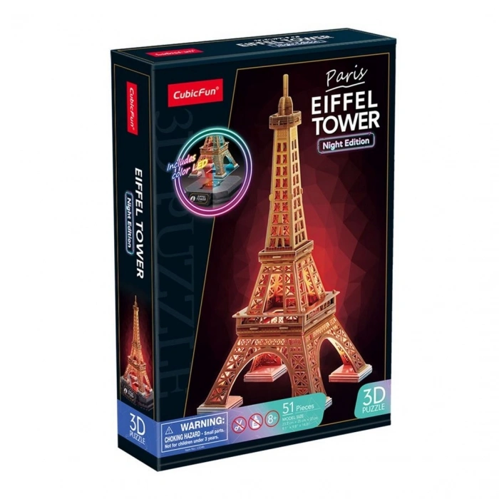 Eyfel Kulesi 3D Puzzle Led Işıklı