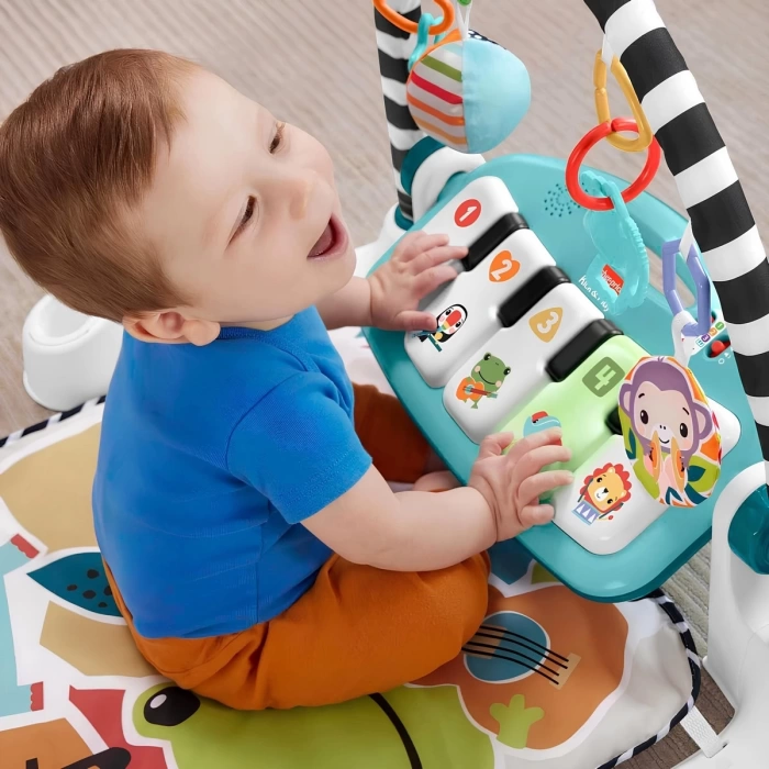 Fisher Price Sesli ve Işıklı Neşeli Hayvanlar Piyanolu Oyun Halısı HWY49