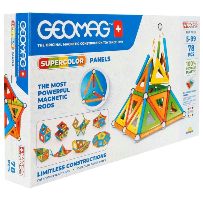 Geomag Supercolor Panels Manyetik Zeka Oyunu 78 Parça S01000379