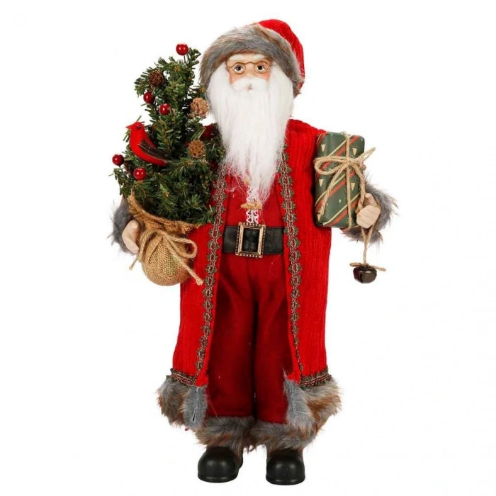 Gözlüklü Noel Baba Dekoratif Biblo 47 cm