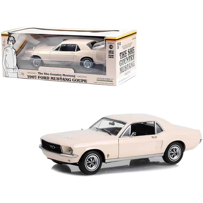 Greenlight 1:18 Bermuda Sand 1967 Ford Mustang Coupe