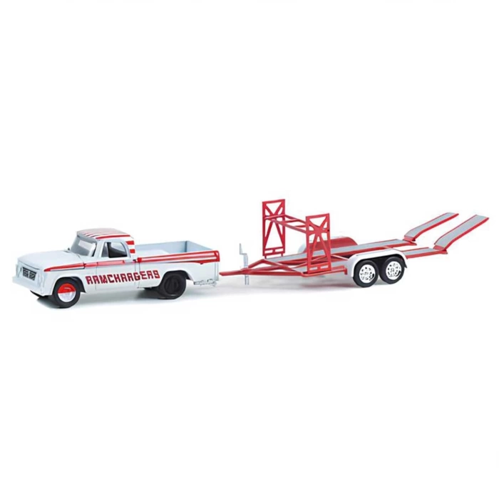 Greenlight 1:64 1964 Dodge D-100 with Tandem Trailer