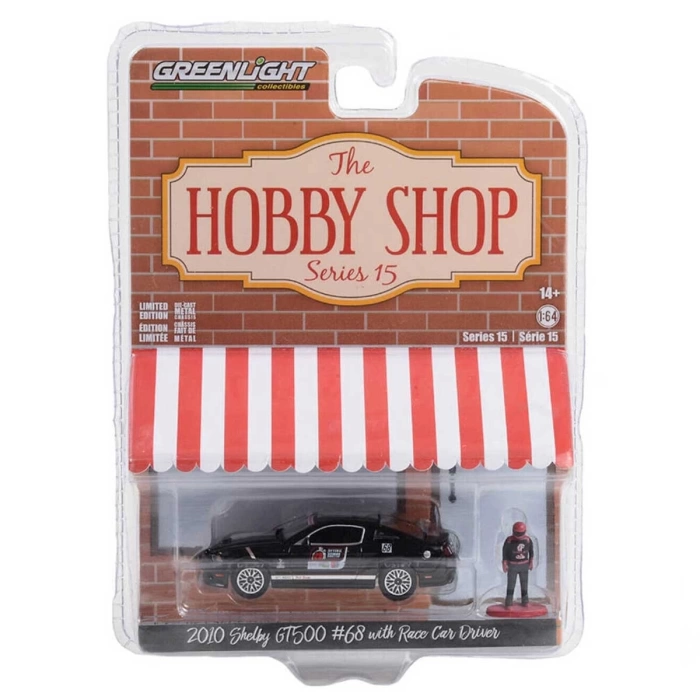 Greenlight 1:64 2010 Shelby GT500 #68 with Race Car Driver