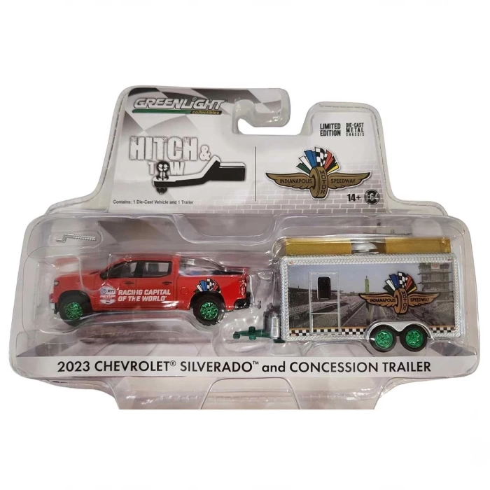 Greenlight 1/64 2023 Chevrolet Silverado and Trailer