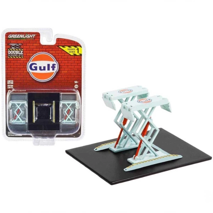 Greenlight 1:64 Automotive Double Scissor Lifts Series 1 - Gulf