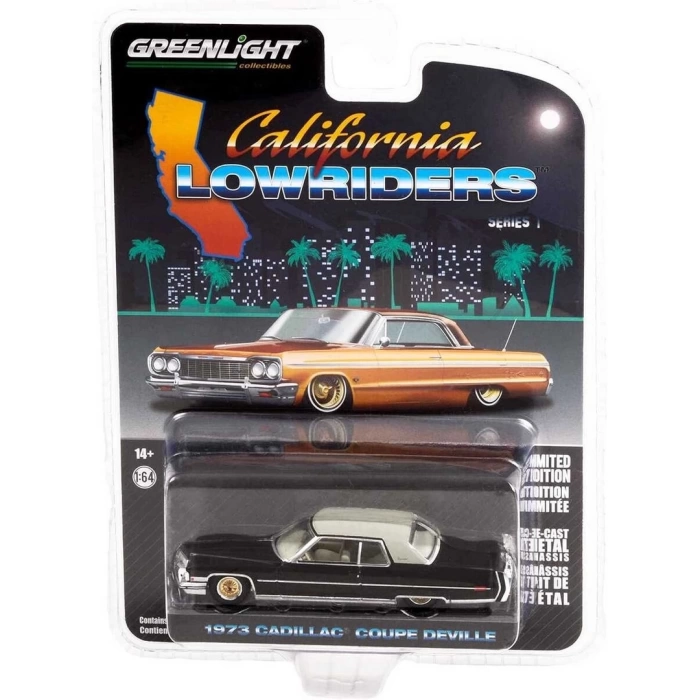 Greenlight 1/64 California Lowriders Series 1 1973 Cadillac Coupe deVille