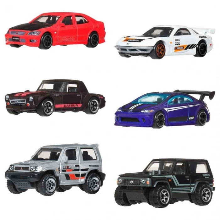 Hot Wheels 1:64 Silver Series Japon Temalı 6’lı Araba Seti