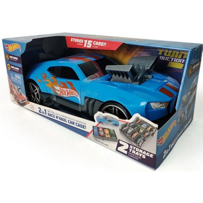 Hot Wheels 2-in-1 Race N Haul Car Storage