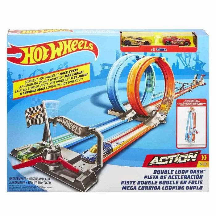 Hot Wheels Çift Çemberde Depar Pist Seti GFH85