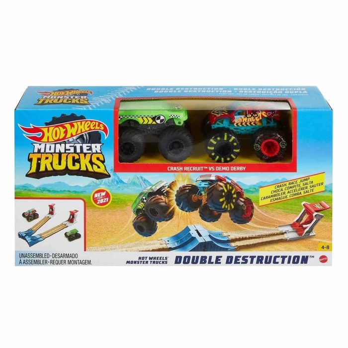 Hot Wheels Monster Trucks Çifte Çarpışma Oyun Seti GYC80