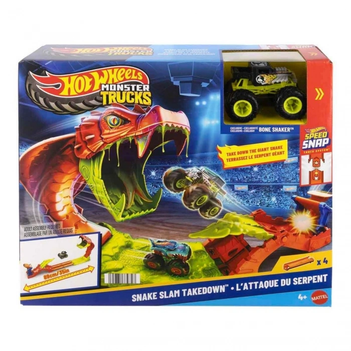 Hot Wheels Monster Trucks Snake Bite Güç Darbesi Oyun Seti
