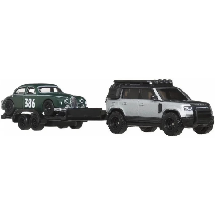 Hot Wheels Team Transport Jaguar MK1 Land Rover Defender
