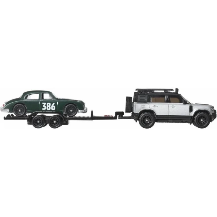 Hot Wheels Team Transport Jaguar MK1 Land Rover Defender