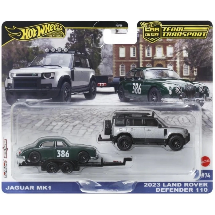 Hot Wheels Team Transport Jaguar MK1 Land Rover Defender