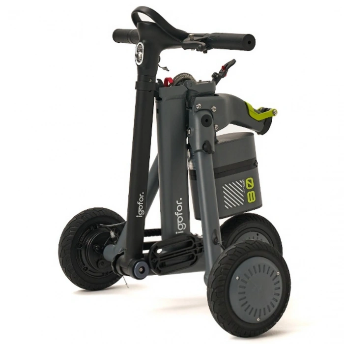 Igofor 3 Tekerlekli Katlanabilir Elektrikli Oturulabilir Scooter Gri EM301-G