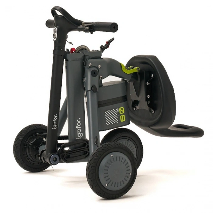 Igofor 3 Tekerlekli Katlanabilir Elektrikli Oturulabilir Scooter Gri EM301-G