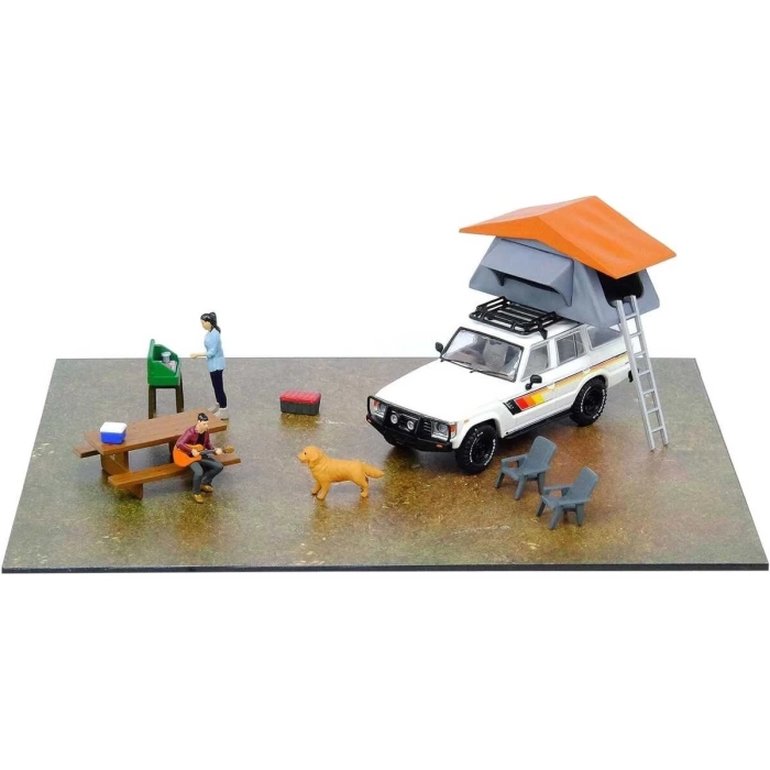 Inno 1:64 TOYOTA LAND CRUISER FJ60 Car Camping Diorama with Figures