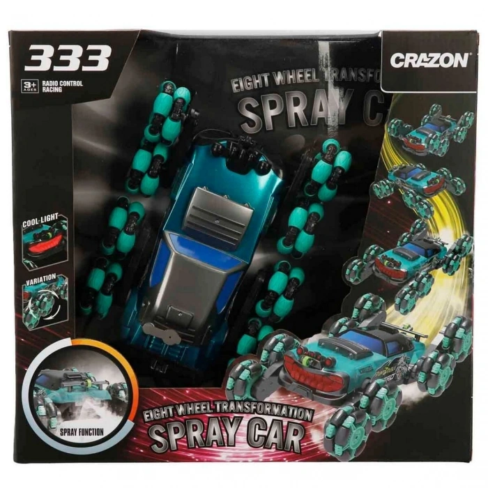 Işıklı Duman Püskürten 8 Tekerlekli USB Şarjlı Uzaktan Kumandalı Drift Arabası