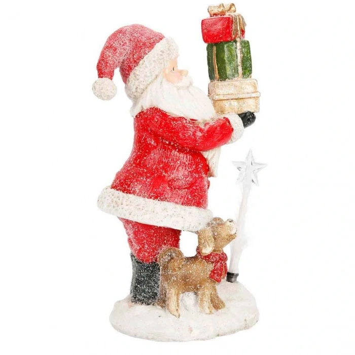 Işıklı Noel Baba Dekoratif Biblo 28 cm
