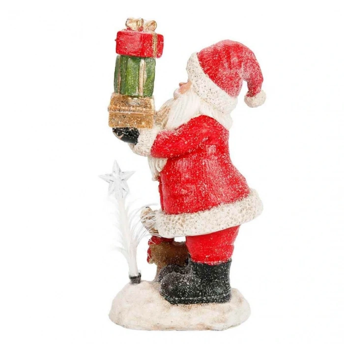 Işıklı Noel Baba Dekoratif Biblo 28 cm