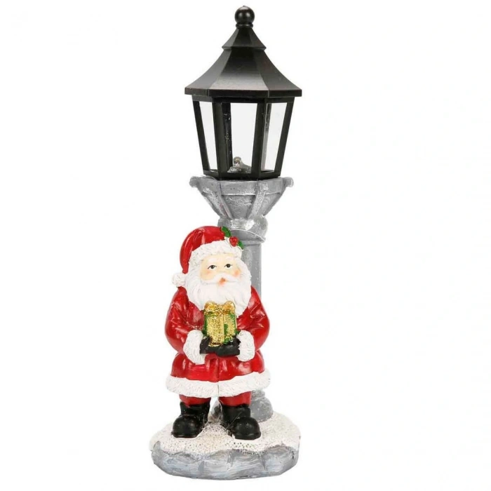 Işıklı Noel Baba Figürlü Dekoratif Lamba