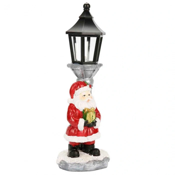 Işıklı Noel Baba Figürlü Dekoratif Lamba