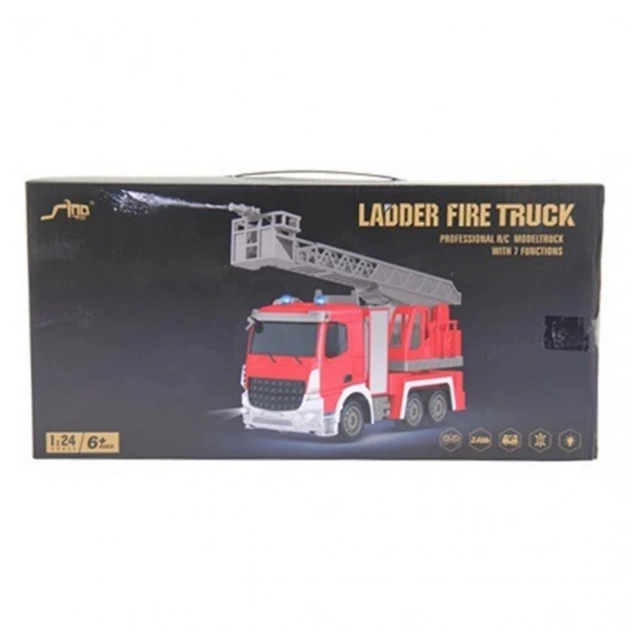 Işıklı ve Şarjlı Uzaktan Kumandalı Sepetli İtfaiye Kamyonu