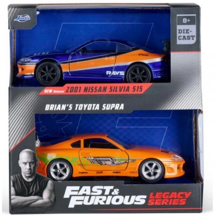 Jada Hızlı & Öfkeli 2li Paket, 2001 Nissan Silvia S15 & 1995 Toyota Supra Model Arabaları