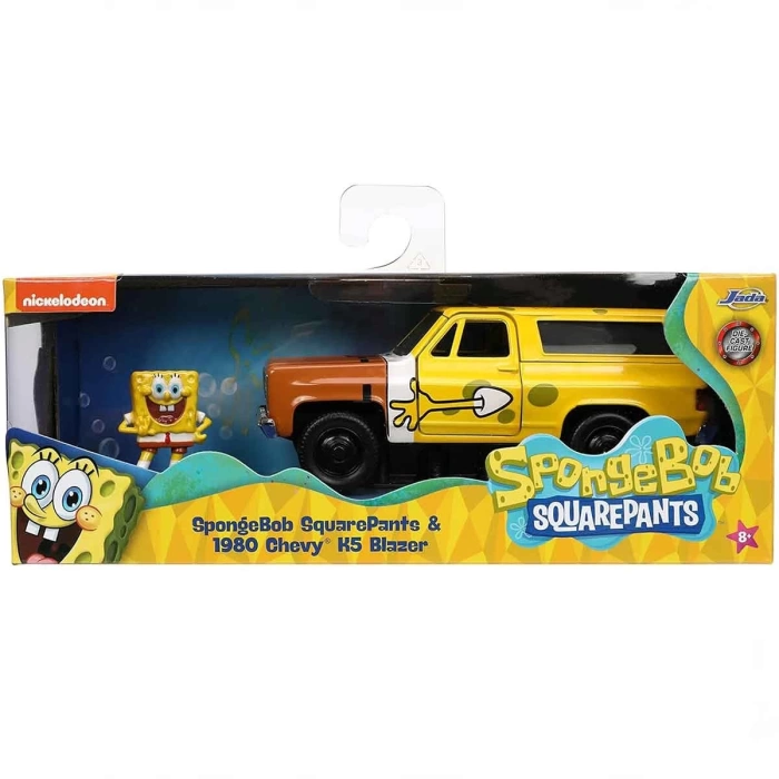 Jada Sponge Bob Figür ve 1980 Chevy K5 Blazer 253253017