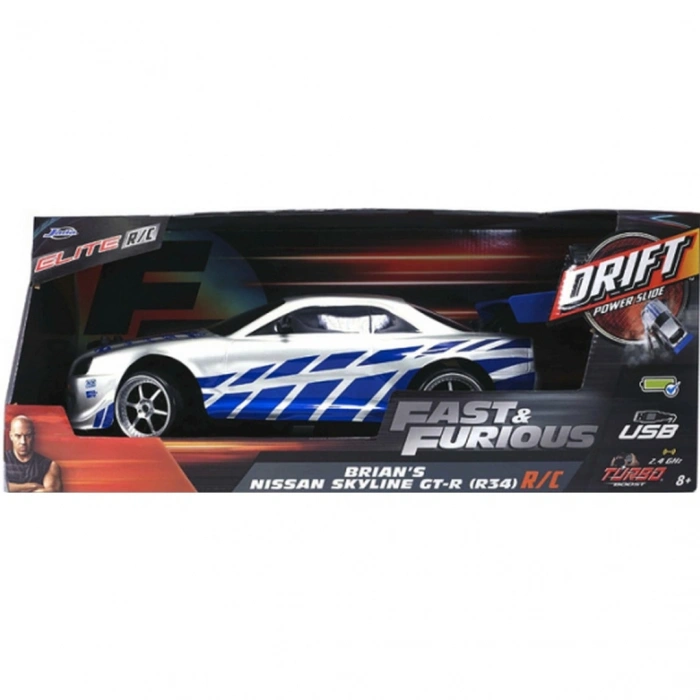 Jada Uzaktan Kumandalı 1/10 Fast & Furious Nissan Skyline GTR