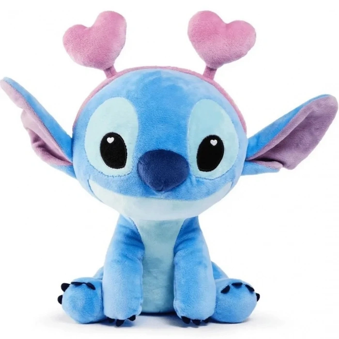 Kalp Kulaklıklı Stitch Peluş 25 cm