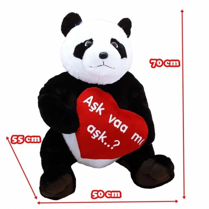 Kalpli Peluş Panda 70 cm