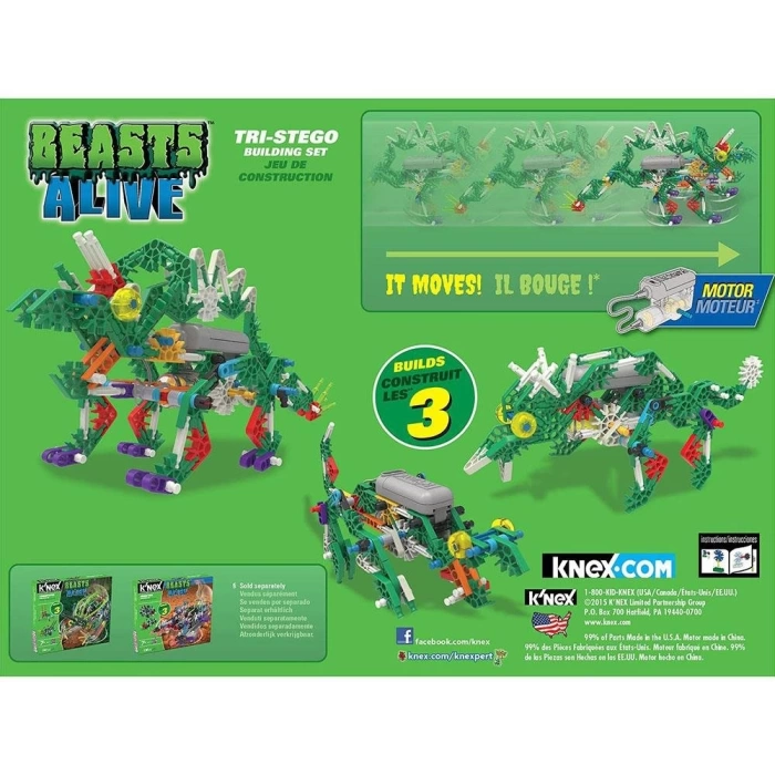 K’Nex Tri-Stego Motorlu Beasts Alive Yapım Seti 34484