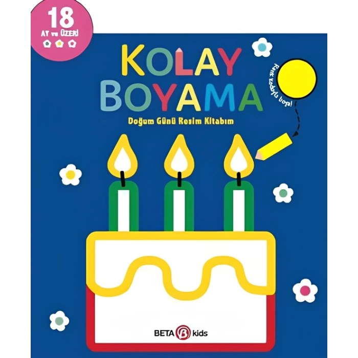 Kolay Boyama Doğum Günü Resim Kitabım