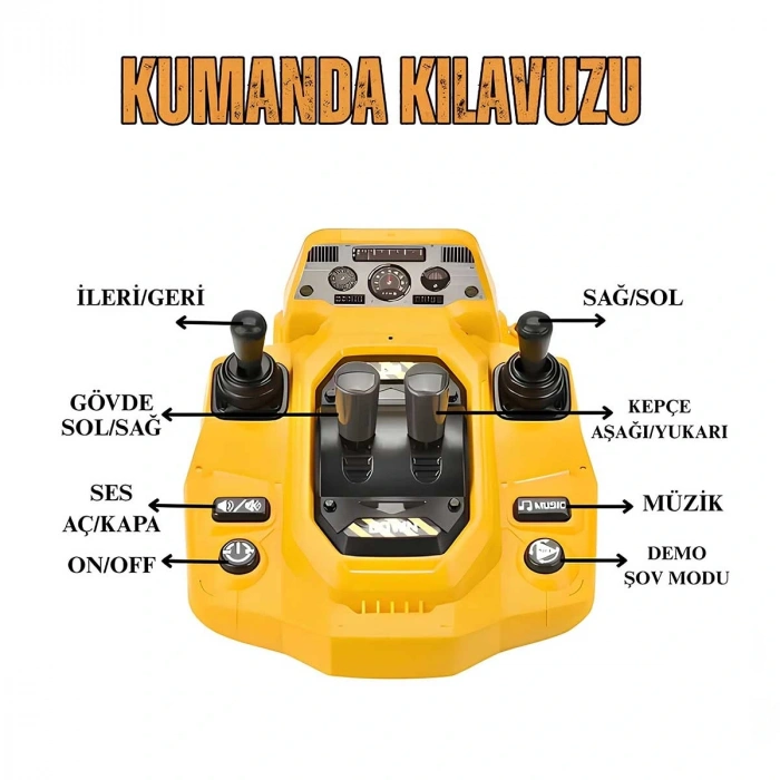 678 Konsol Kumandalı 15 Kanal Şarjlı Kepçe