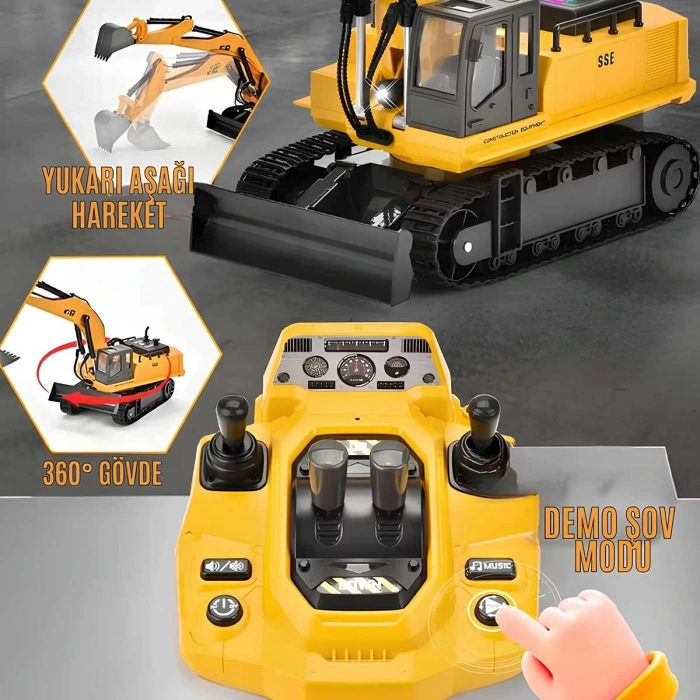 678 Konsol Kumandalı 15 Kanal Şarjlı Kepçe