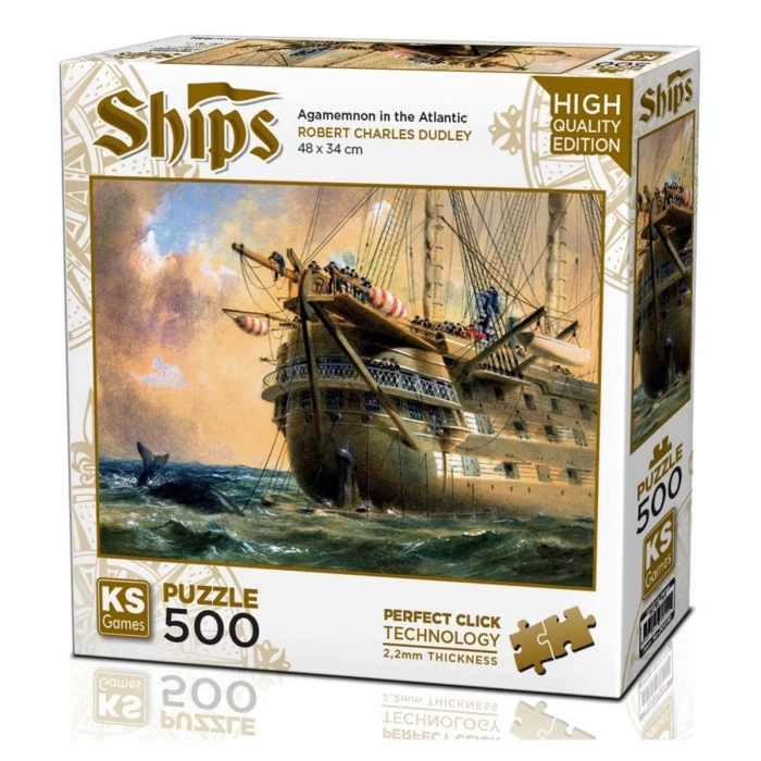 KS Games HMS Agamemnon in Atlantic Puzzle 500 Parça 20050