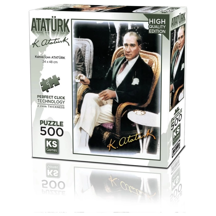 KS Games Kahve İçen Atatürk Puzzle 500 Parça 20060